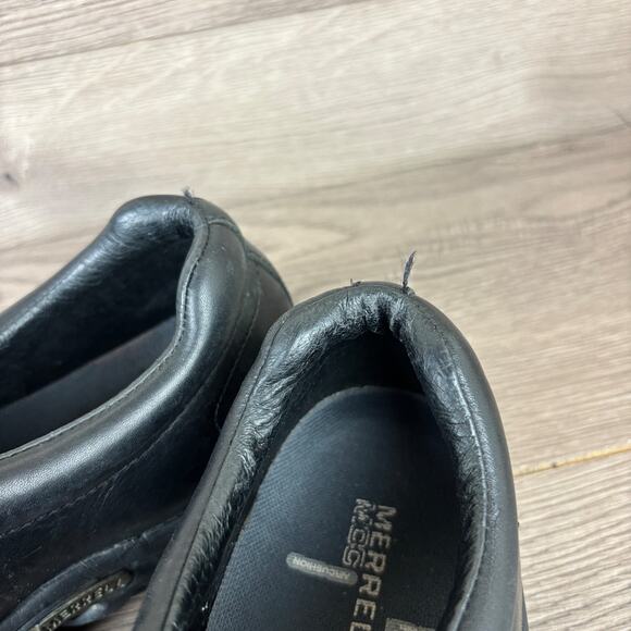 Merrell Jungle Moc Midnight Slip On Shoes Women's 10.5 Black Leather Loafers - Picture 16 of 16